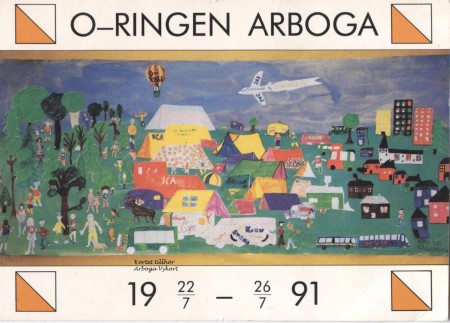313. Jätte tävlingen O-ringen, eller 5 dagars, hölls i Arboga 1991. Det var 16770 st deltagare anmälda, och hela flygfältet blev en stad i staden. 